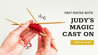 How to Knit Judy’s Magic Cast On Step by Step  Knitting Tutorial [upl. by Elga]