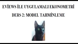 EVIEWS ile UYGULAMALI EKONOMETRİ MODEL TAHMİNLEME [upl. by Ilahsiav]