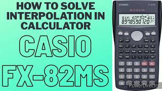 interpolation casiofx82ms How to solve the interpolation in Calculator  Casio fx82MS [upl. by Ramled]