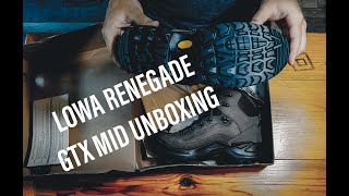 Lowa Renegade GTX Hiking Boot  Unboxing and First Impressions [upl. by Aikahs]