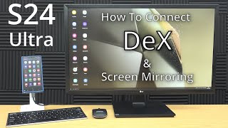 How to connect your Samsung Galaxy S24 Ultra to a HDMI TV or monitor for DeX and screen mirroring [upl. by Ahsilam]