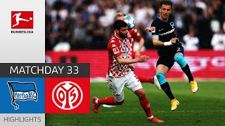 Hertha Berlin  1 FSV Mainz 05  12  Highlights  Matchday 33 – Bundesliga 202122 [upl. by Corrine]