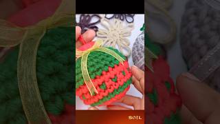 Christmas Ball Crochet Tutorial  Easy Pattern crochetpatterns crochetprojects amigurumi [upl. by Lewap]