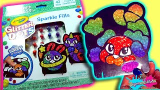 Dibujando con pastillas de diamantina Glitter dots Crayola  Supermanualidades [upl. by Noseyt]