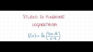 Studio di funzione logaritmica [upl. by Schreib]