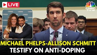 LIVE Olympians Michael Phelps amp Allison Schmitt Testify on AntiDoping Measures  Paris 2024  N18G [upl. by Gardy]