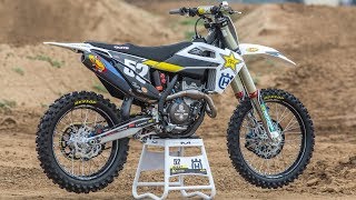 Inside Jordan Baileys Factory Rockstar Racing Husqvarna FC250  Motocross Action Magazine [upl. by Akilak]