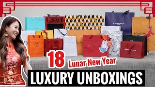 18 LUXURY UNBOXINGS l LUNAR NEW YEAR RED PACKET 2023 🧧 LV HERMES DIOR CARTIER amp more [upl. by Alduino]