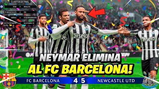 NEYMAR JR DESTROZA AL BARCELONA en MODO CARRERA 😱 FIFA24 [upl. by Trakas14]