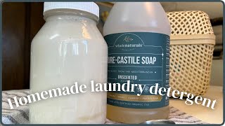 HOMEMADE LAUNDRY DETERGENT  EASY 4 INGREDIENTS  DIY NON TOXIC diylaundry [upl. by Leirraj]