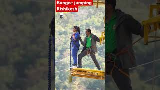 Bungee jumping heights Rishikesh Uttarakhand nature love trendingshirtsonamthakur roshaninandi [upl. by Aaronson648]