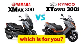 Yamaha XMAX 300 vs Kymco XTown 300i  Side by Side Comparison  Specs and Price  2022 Philippines [upl. by Drofnil]