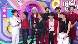 Stray Kids Inkigayo interview 231112 with MC Yeonjun Jihu and Woonhak [upl. by Cordalia712]