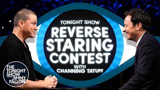 Reverse Staring Contest with Channing Tatum  The Tonight Show Starring Jimmy Fallon [upl. by Noman77]