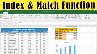 Excel Tutorial How to Use INDEX and MATCH Functions for Data Retrieval [upl. by Navillus]