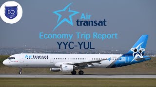 Air Transat A321 CEO Economy Class Trip Report Calgary YYC to Montreal YUL Special Livery [upl. by Tlok]