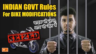 Legal amp illegal mods on bike  Indian govt rules for bikers [upl. by Oigolue223]