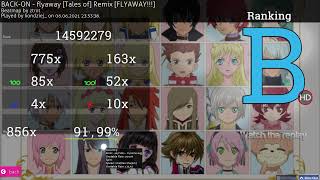 BACKON  flyaway Tales of Remix FLYAWAY HD 856x combo run [upl. by Akinot355]