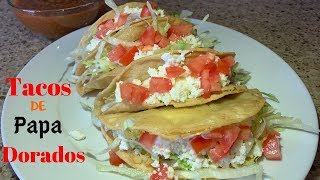 Cómo hacer Tacos dorados de papa con longaniza perfectos para las fiestas patrias [upl. by Akalam]