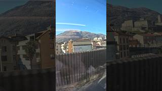 Arriving at Bellinzona  Find the castle switzerland sunny shortvideos train [upl. by Annaitat]