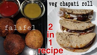 veg chapati rollfalafel recipechola pakodihow to make chola pakodifalafelveg kabab rollchikki [upl. by Asenev]