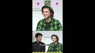 Timothée Chalamet amp Louis Garrel speak French with English subs [upl. by Ariaic826]