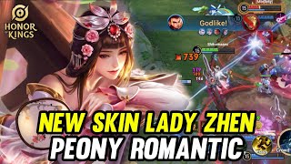 Honor Of Kings Lady Zhen New Skin Lady Zhen Peony Romantic [upl. by Innad]