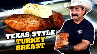 How to Smoke Turkey Breast Only FOUR INGREDIENTS Texas Style Recipe [upl. by Marysa]