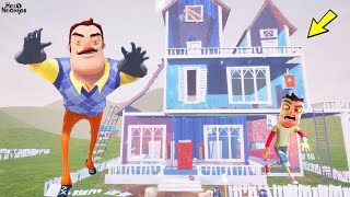 ACAYİP BİR EVDEN KAÇTIK 😱 Hello Neighbor Yeni Mod [upl. by Atnauqahs936]