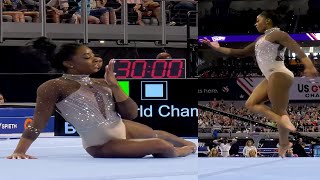 Simone Biles Slow Motion Floor Exercise FX Xfinity 2024 Championships Senior Women Session 2 Day 2 [upl. by Alissa]