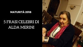 Maturità 2018 5 frasi celebri di Alda Merini [upl. by Aillimac]