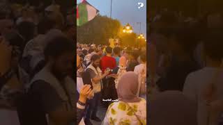 People took to the streets in Ancona Italy to show solidarity with Palestine chanting for Gaza [upl. by Leorsiy]