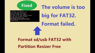 Fix The Volume is Too Big for Fat32 format failed Windows 11 10 [upl. by Fritzie]