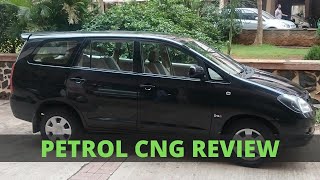 INNOVA CNG REVIEW  MILEAGE  MAINTENANCE [upl. by Aivlys]