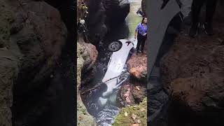 Panjim registered car falls in deep gorge at Collem tourist couple rescuedviralvideo shortvideo [upl. by Shreve]