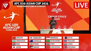 🔴 AFC U20 ASIAN CUP 2025 Group Draw Results Predictions [upl. by Ethelyn694]