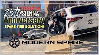 Modern Spare Tire Unbox for our 2023 Toyota Sienna AWD [upl. by Tiemroth905]