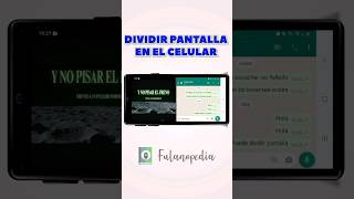 ¿Cómo dividir pantalla del celular para ver video y chatear al mismo tiempo tutorial smartphone [upl. by Sturrock]