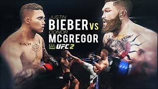 Justin Bieber vs Conor Mcgregor in EA Sports UFC 2 [upl. by Gerfen664]