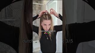 COIFFURE AVEC TRESSE TENDANCE 🖤 trendy braided half up hairstyle idea 2024 [upl. by Eednam]