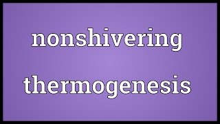 Nonshivering thermogenesis Meaning [upl. by Airdnaz]