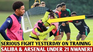 🔴Tensions Flare at Arsenal Training Ground Saliba and Nwaneri Clash Ahead of Champions League Match [upl. by Ecenaj]