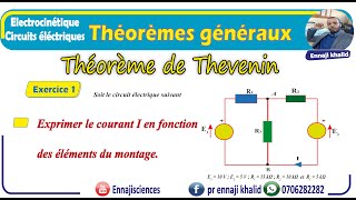 Théorèmes généraux Théorème de Thevenin Exercice 1 [upl. by Diraf]