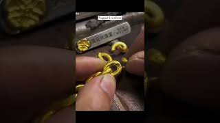 Making A Gold Bracelet🔥✌️ gold bracelat making hallmark22kgold [upl. by Rahel]