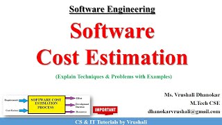 SE 36  Software Cost Estimation  Software Engineering Full Course [upl. by Wandie369]