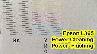 Epson L365 Power ink Flushing  Power Cleaning [upl. by Pantin147]