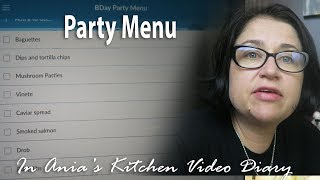 My Birthday Party Menu [upl. by Ethban]