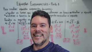 Equações Exponenciais  Exercícios Resolvidos  Parte 1 [upl. by Assitruc864]