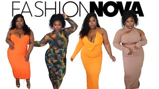 Spring Dress Haul  Fashion Nova Curve [upl. by Sievert]