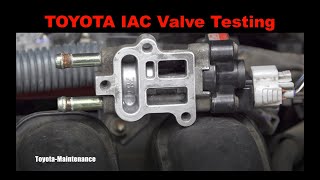 How to test TOYOTA IAC Valve without special tools [upl. by Iolenta39]